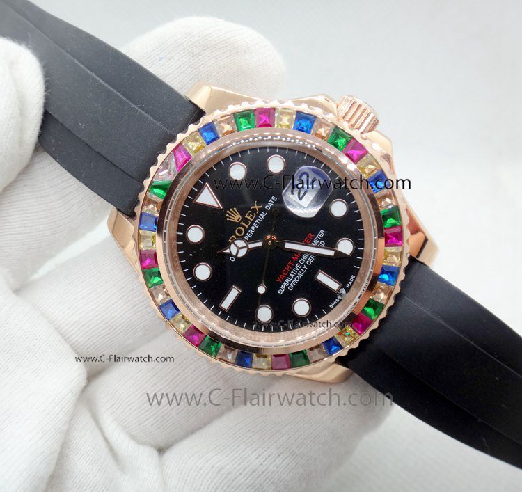 2019 Replica Rolex Yachtmaster 116695 Rainbow Bezel Watch 2019 Replica Rolex Yachtmaster 116695 Rainbow Bezel Watch